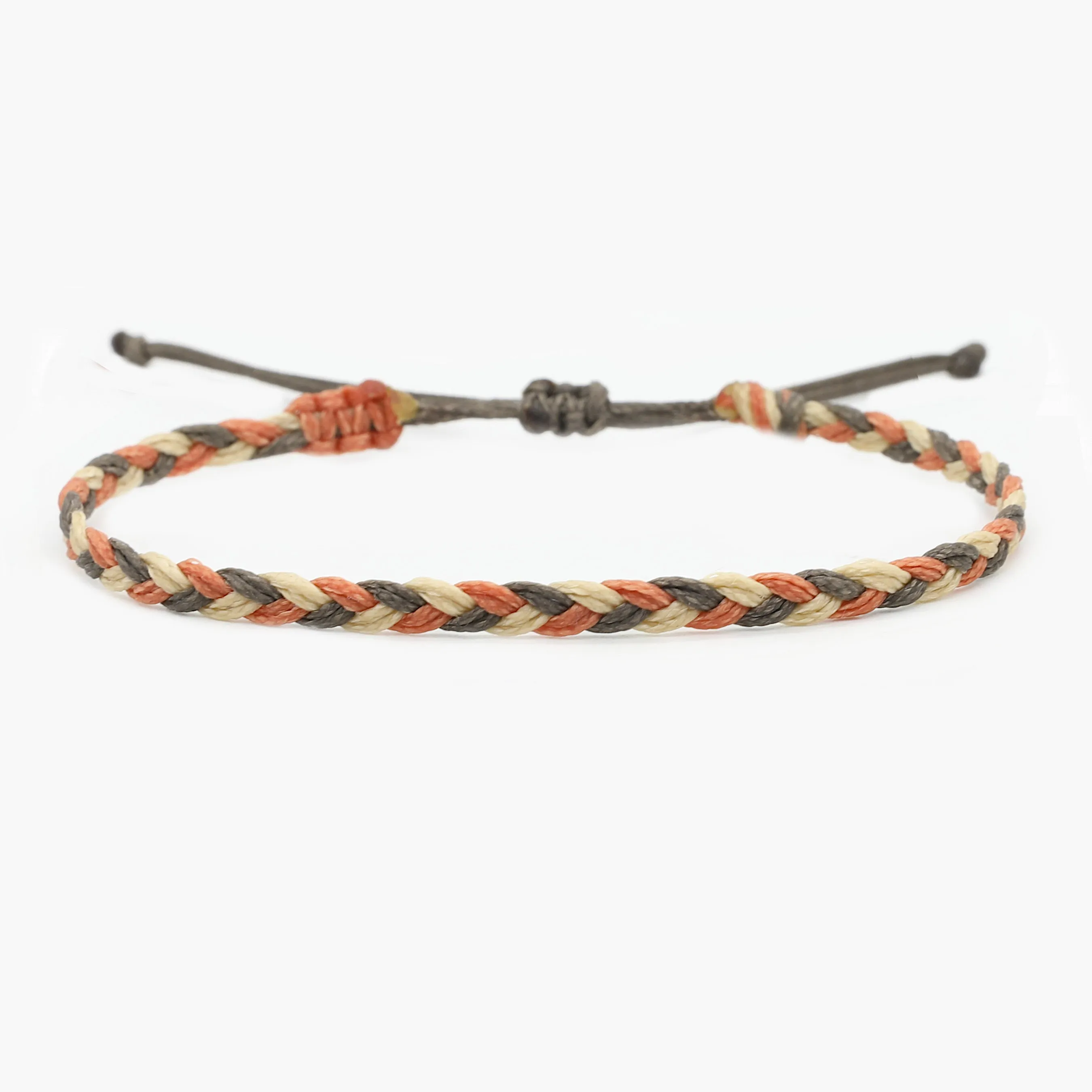 Adjustable Mini Braided Bracelet (Shade of Brown)