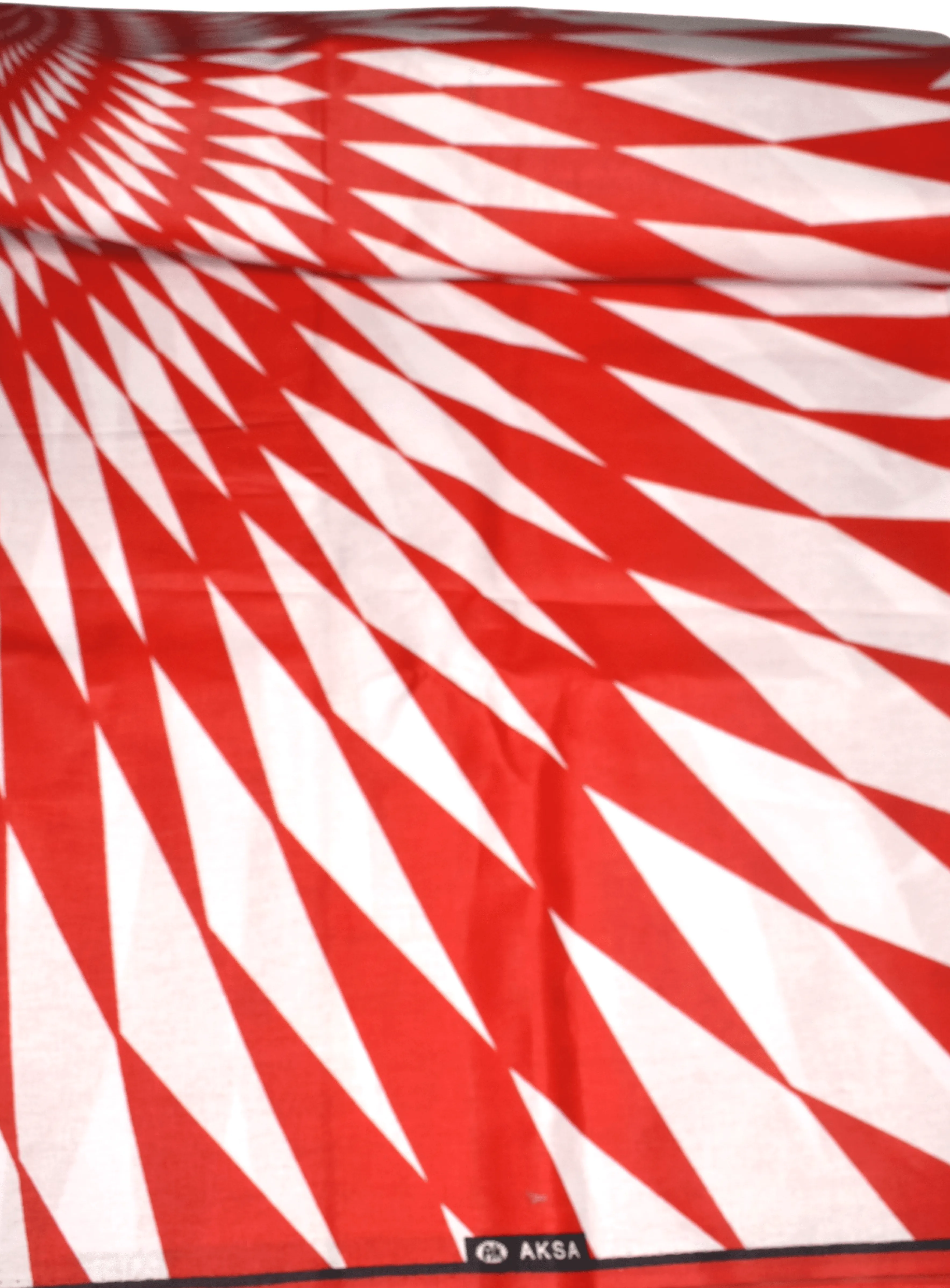 African Red and White Stripes Print - CA130