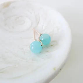 Amazonite Earstuds 6mm (Basic) / 14k Gold-filled