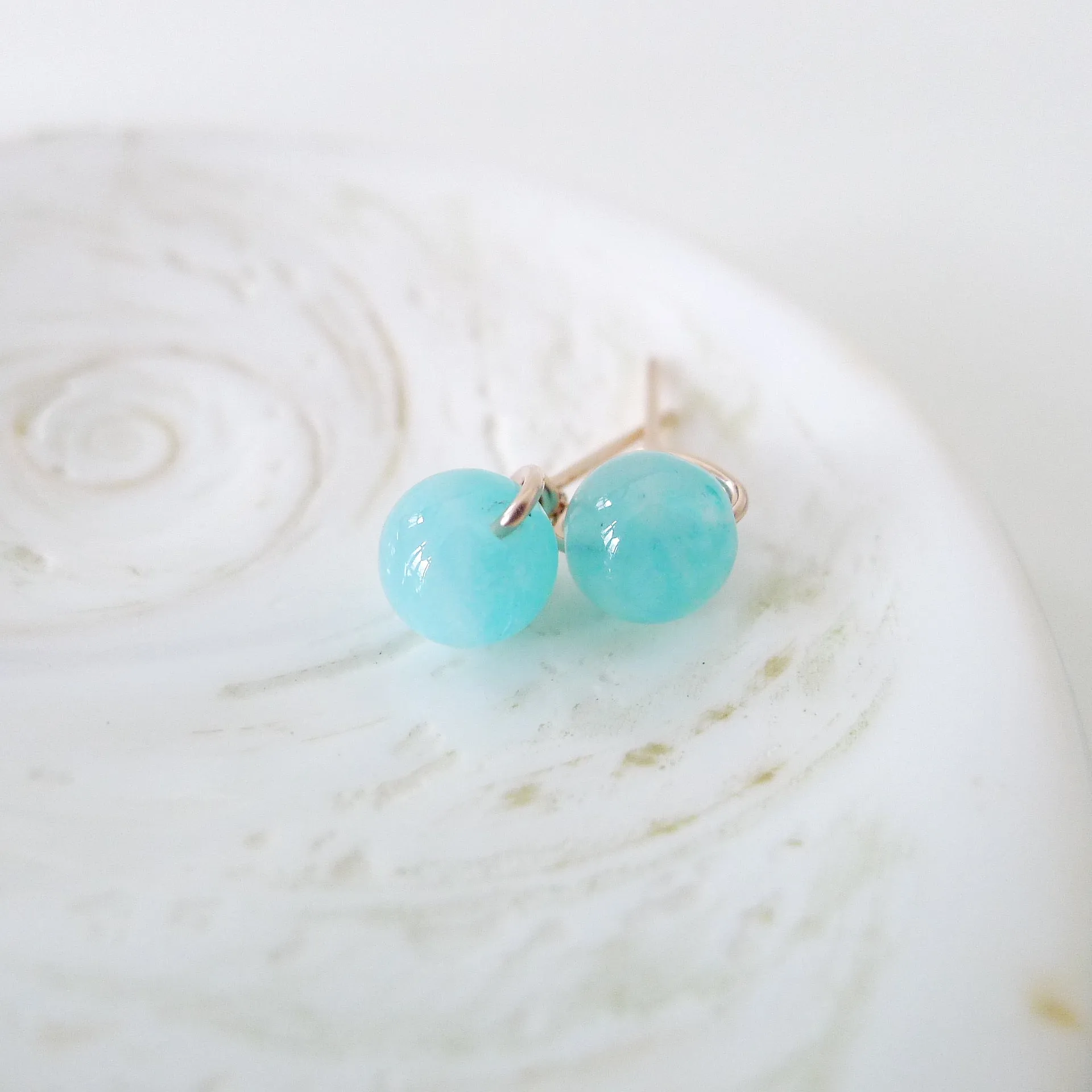 Amazonite Earstuds 6mm (Basic) / 14k Gold-filled