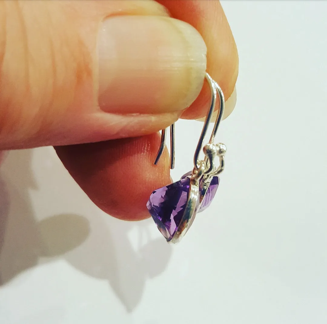 Amethyst Stone drop earrings