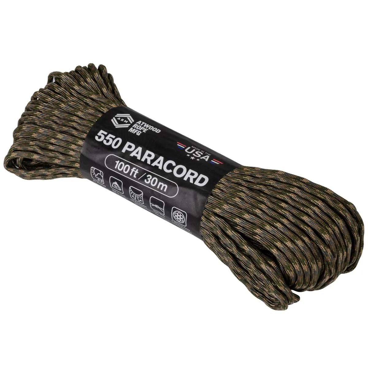 Atwood Rope 550 Paracord 100ft Multicam