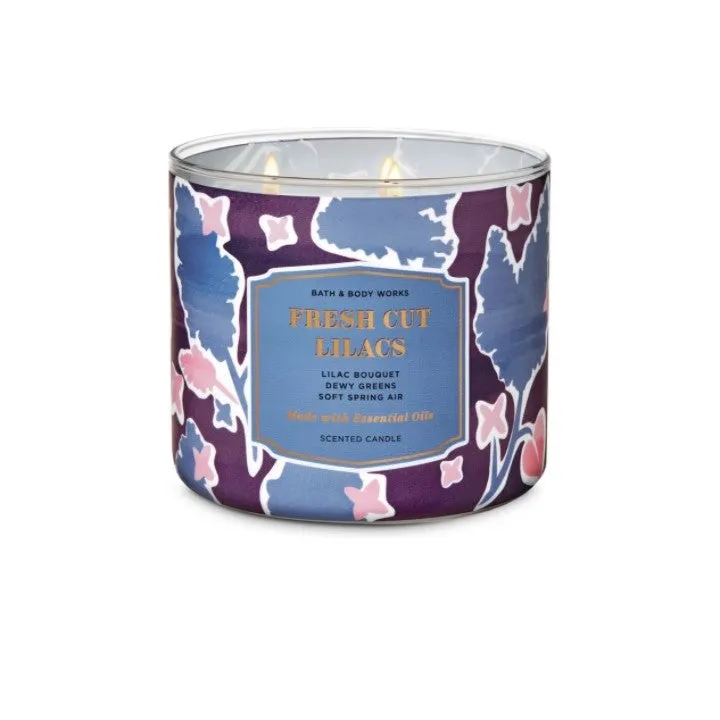 Bath & Body Works Fresh Cut Lilacs 3-Wick Candle 411Ml