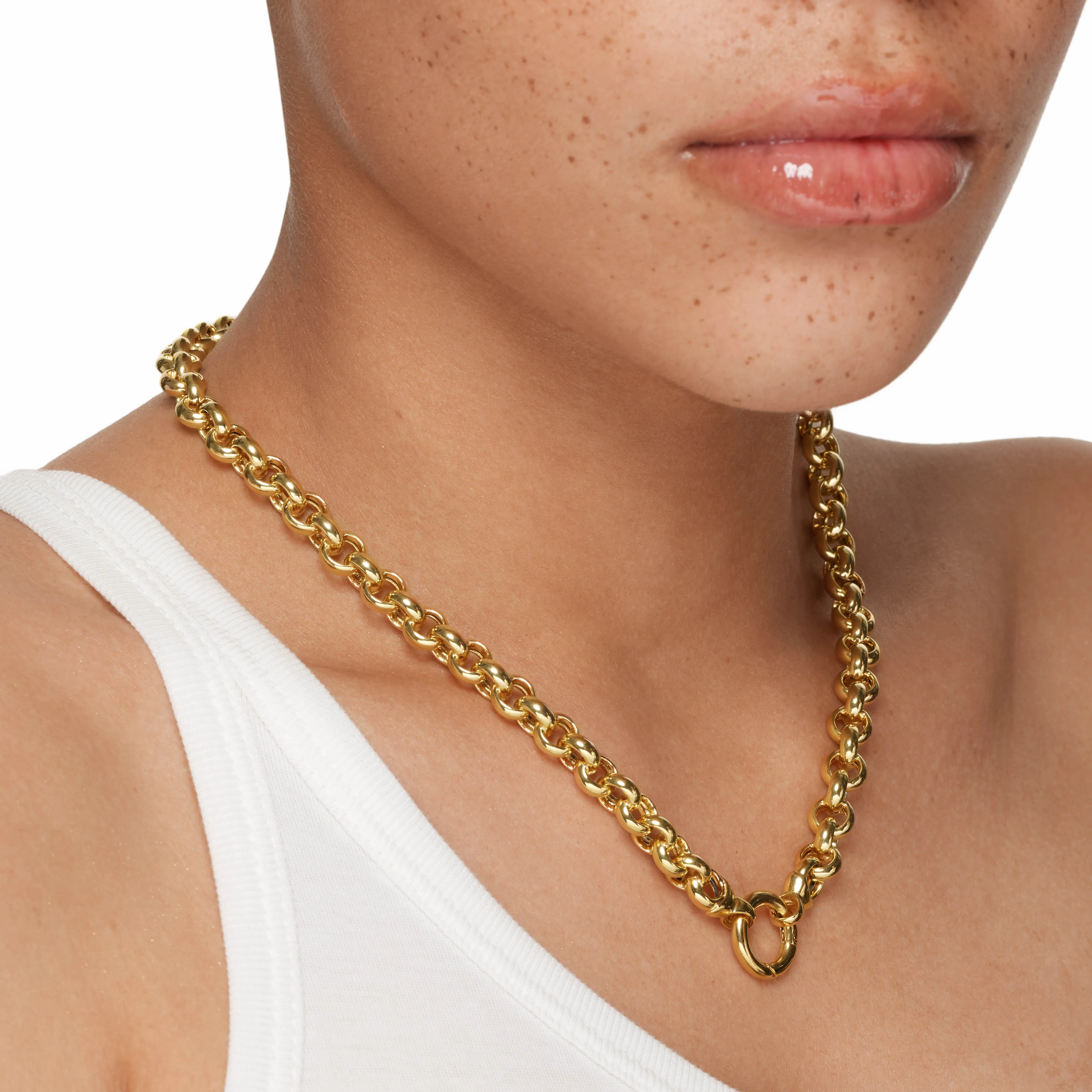 Belcher Chain Necklace in Gold