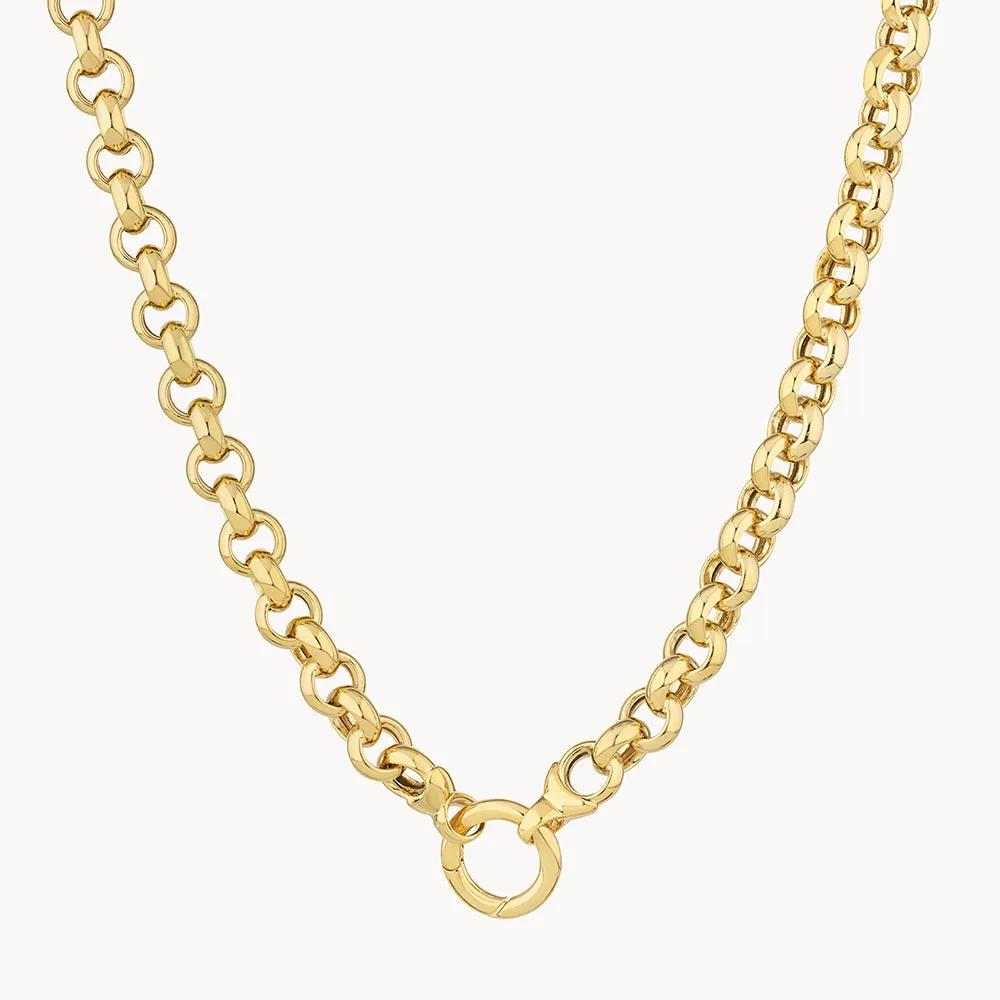 Belcher Chain Necklace in Gold