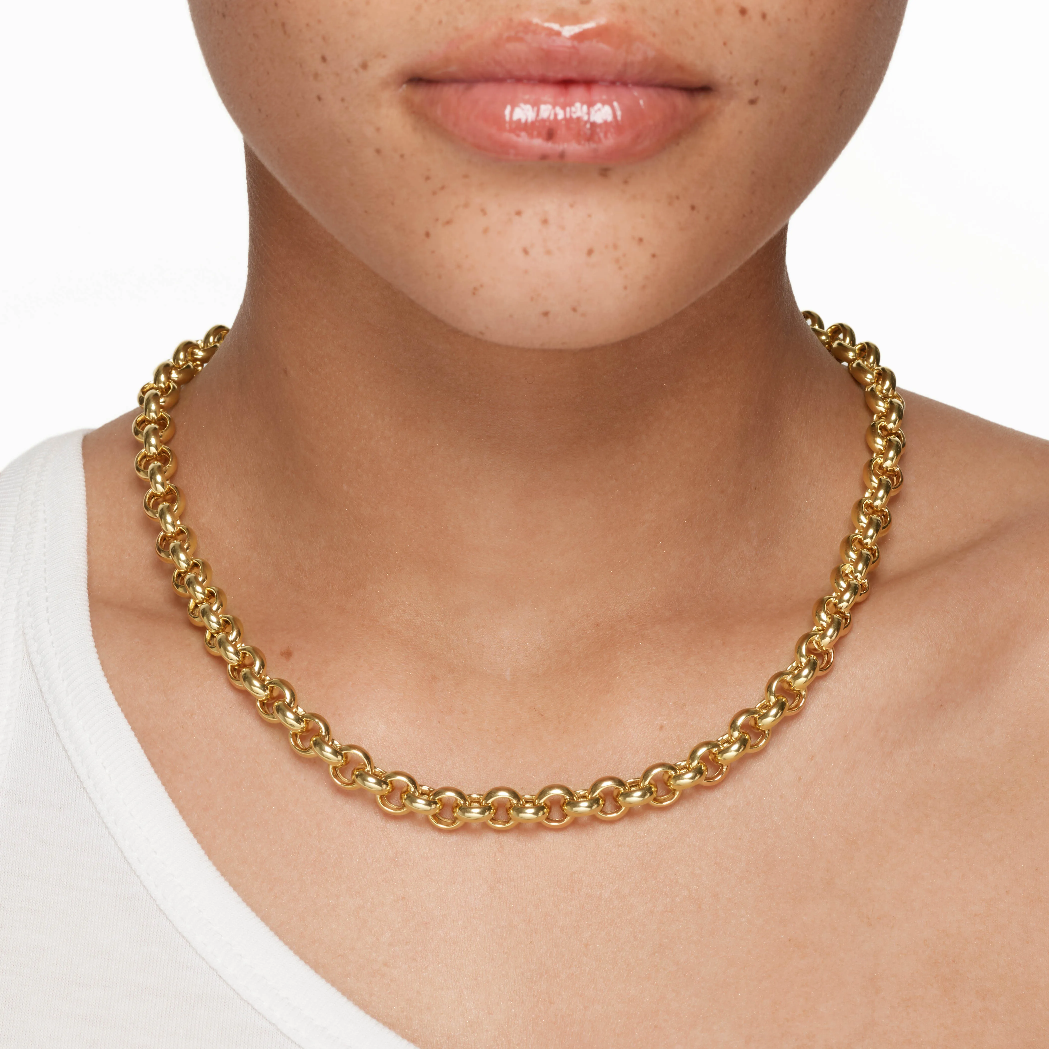 Belcher Chain Necklace in Gold