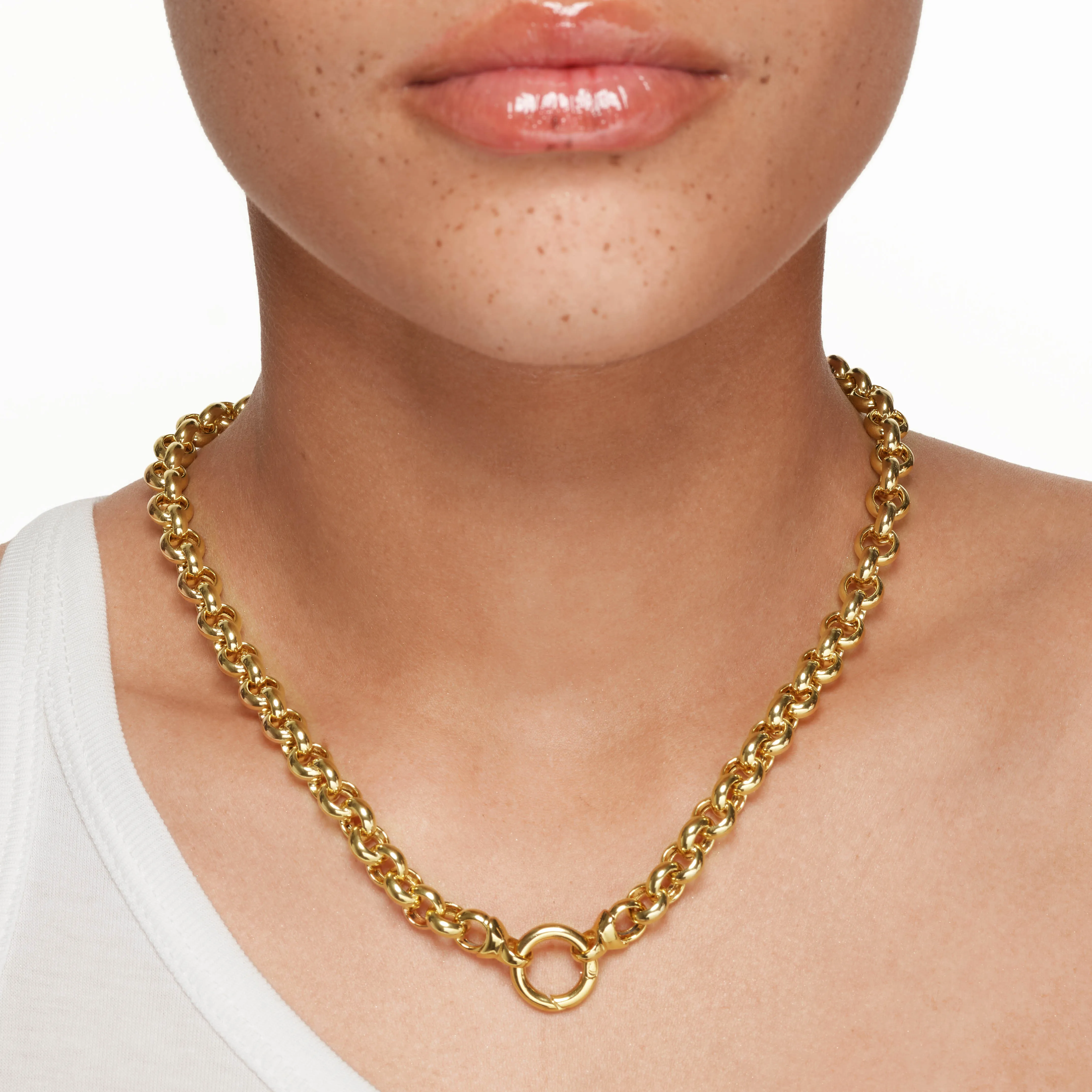 Belcher Chain Necklace in Gold