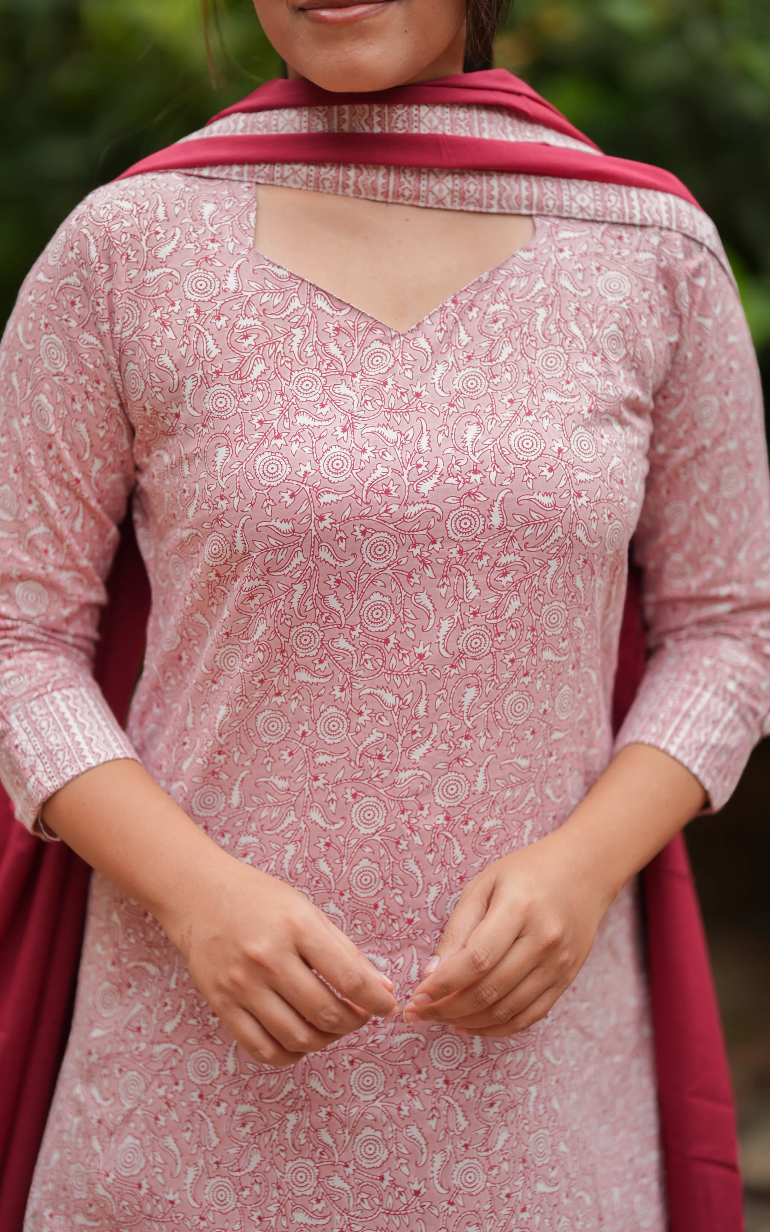 Bhuvi Peach (Kurti Pant Dupatta)