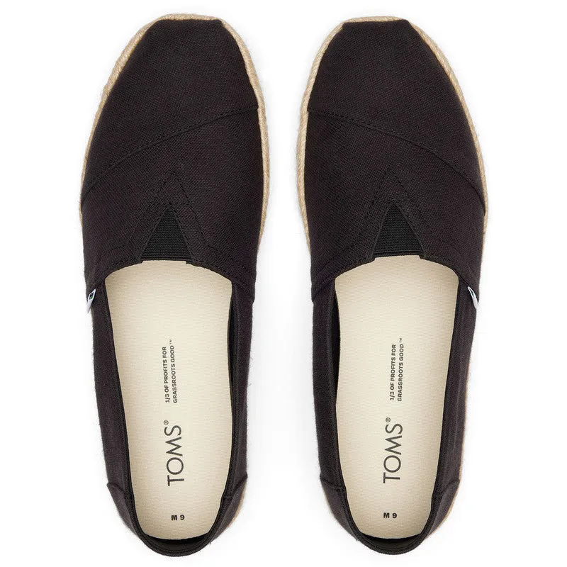 Black Vegan Canvas Espadrilles