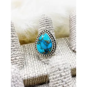 Blue Copper Turquoise Ring