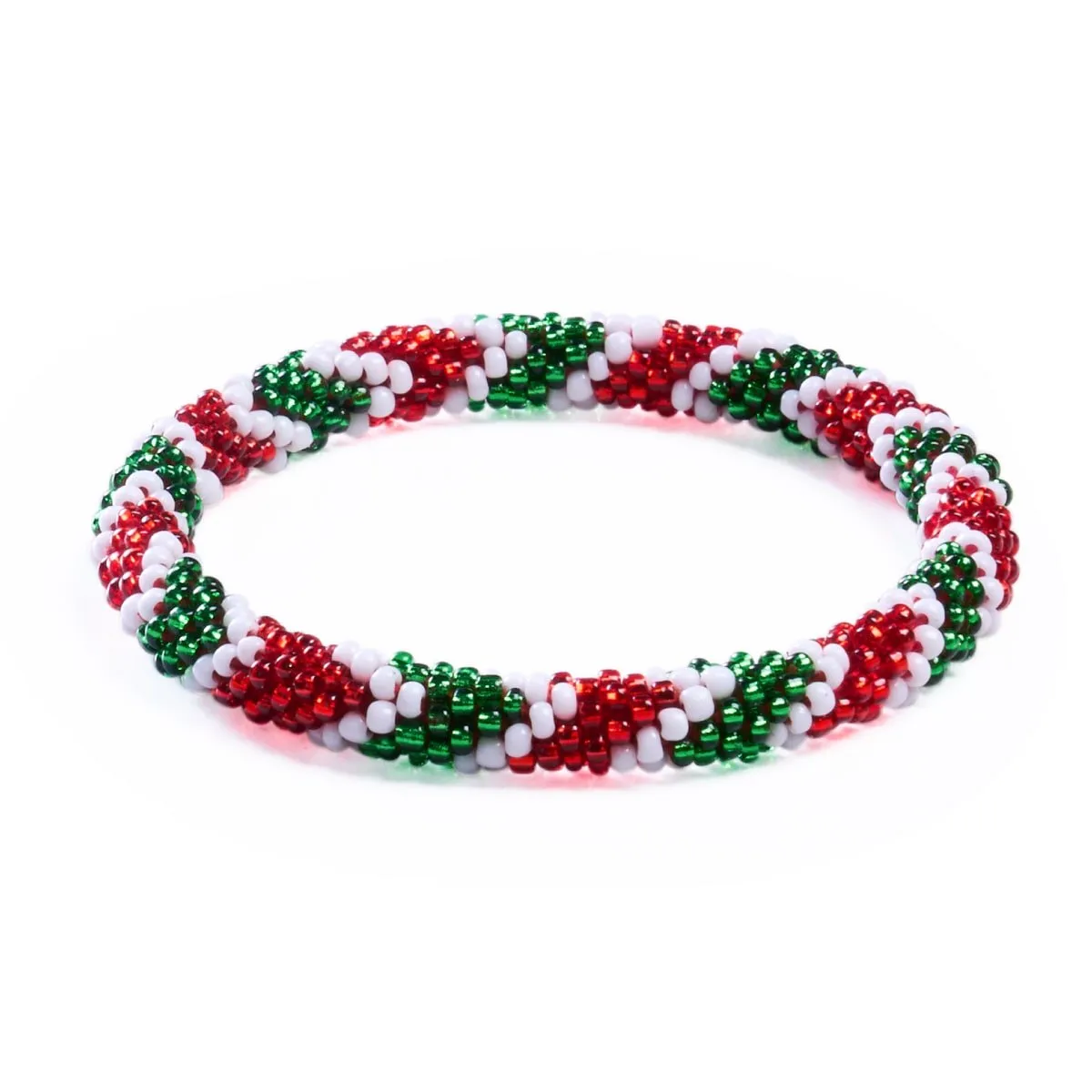 Bows Of Holly | Himalayan Glass Bead Bracelet