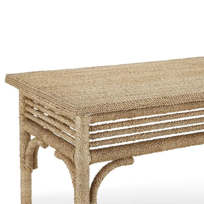 Braided Abaca Rope Console Table