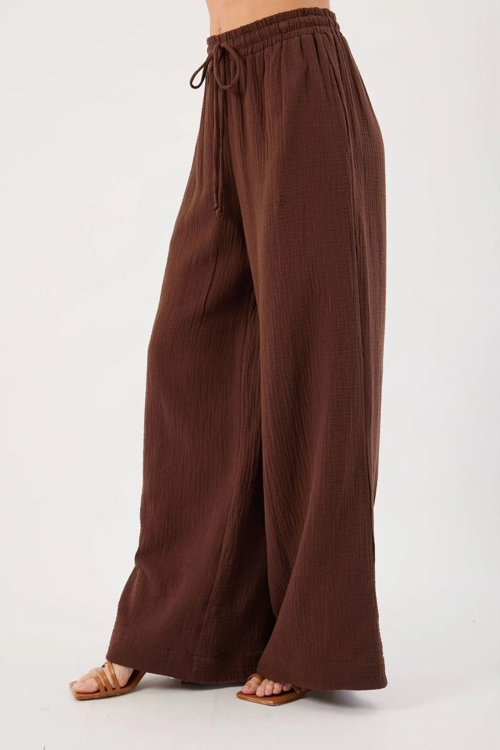 Claudia Chocolate Linen Pant