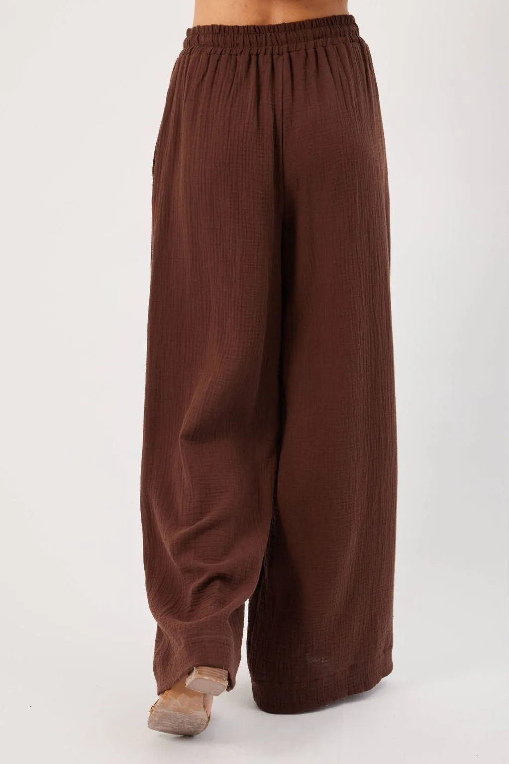 Claudia Chocolate Linen Pant