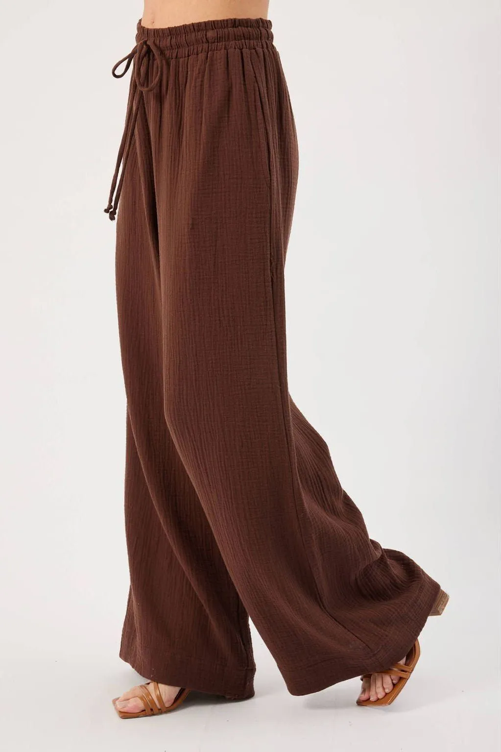 Claudia Chocolate Linen Pant