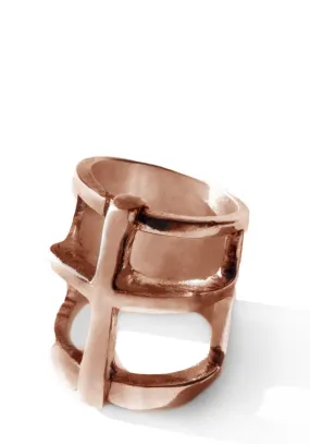 Cross Ring, Rose Gold