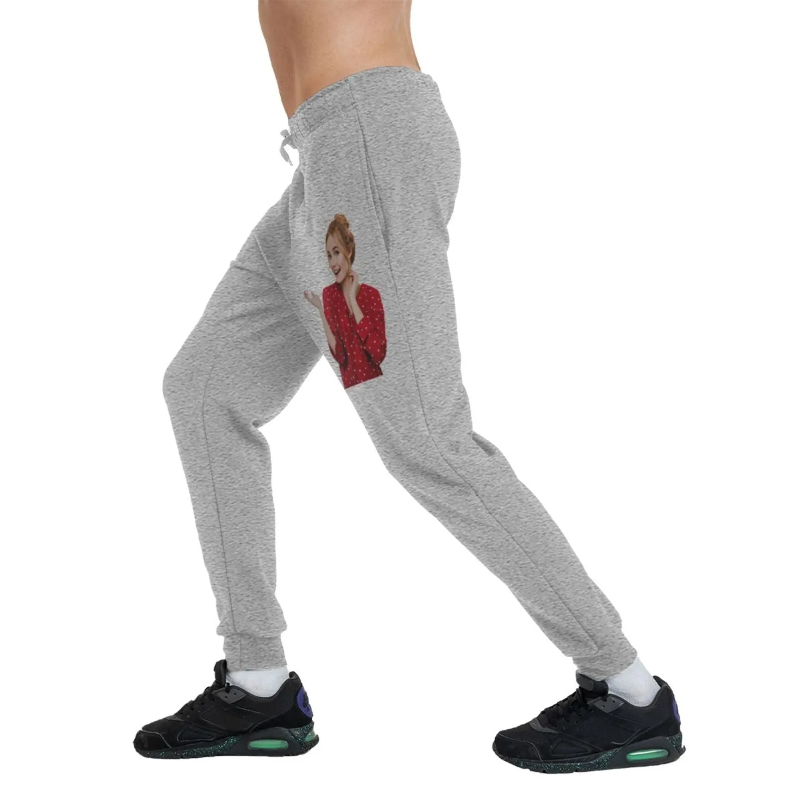 Custom Cropped Photo Men's Thick Cotton Sweatpants