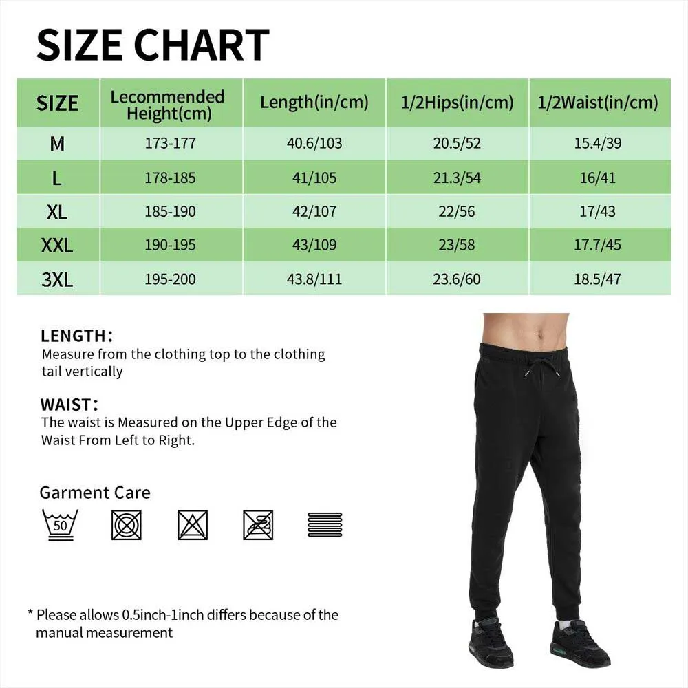 Custom Cropped Photo Men's Thick Cotton Sweatpants