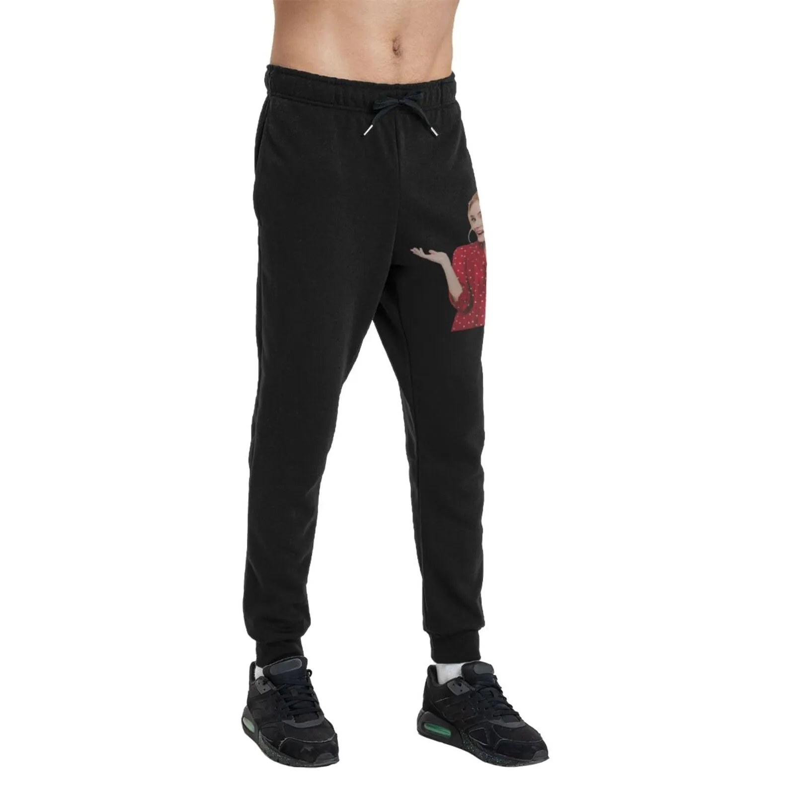 Custom Cropped Photo Men's Thick Cotton Sweatpants