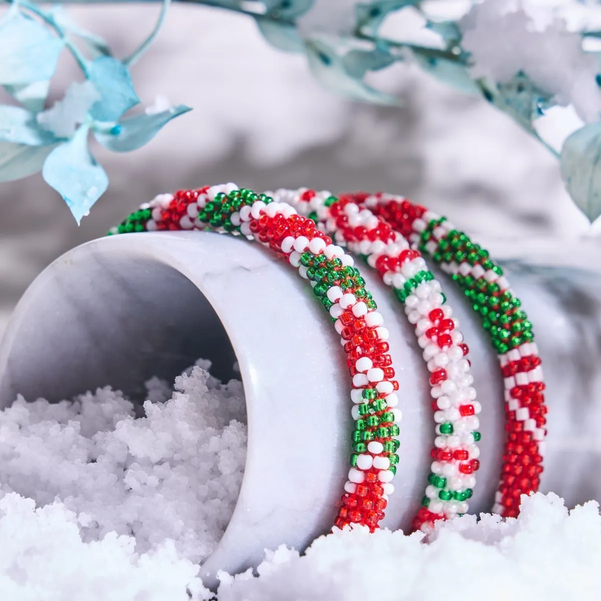 Deck The Halls | Himalayan Glass Bead Bracelet