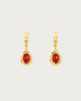 Devon Earrings in Carnelian