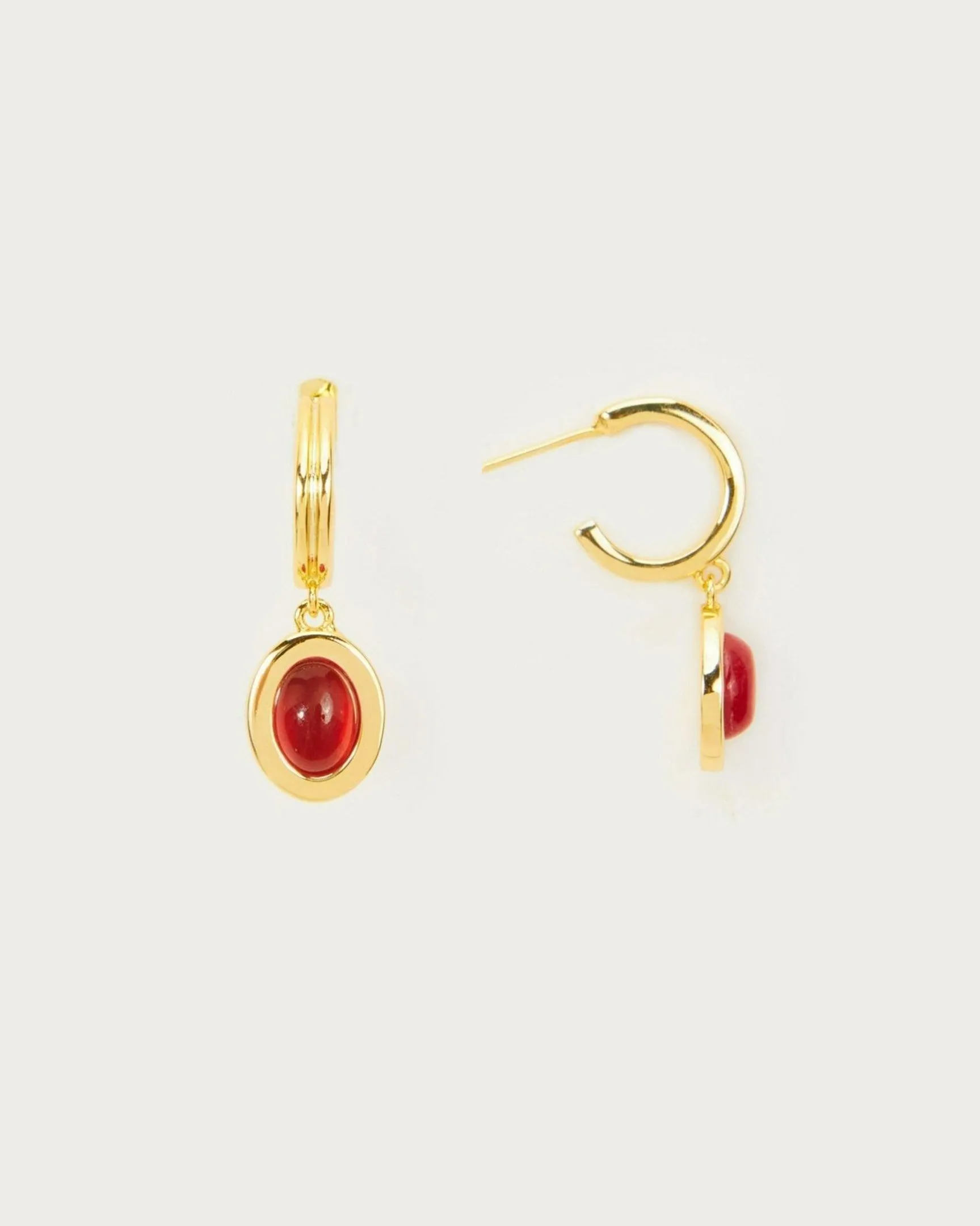 Devon Earrings in Carnelian