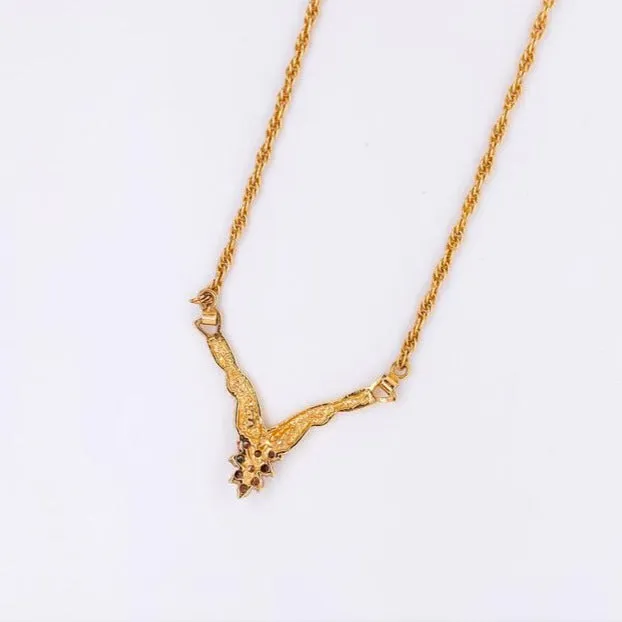 Diamond Cluster Chevron Necklace