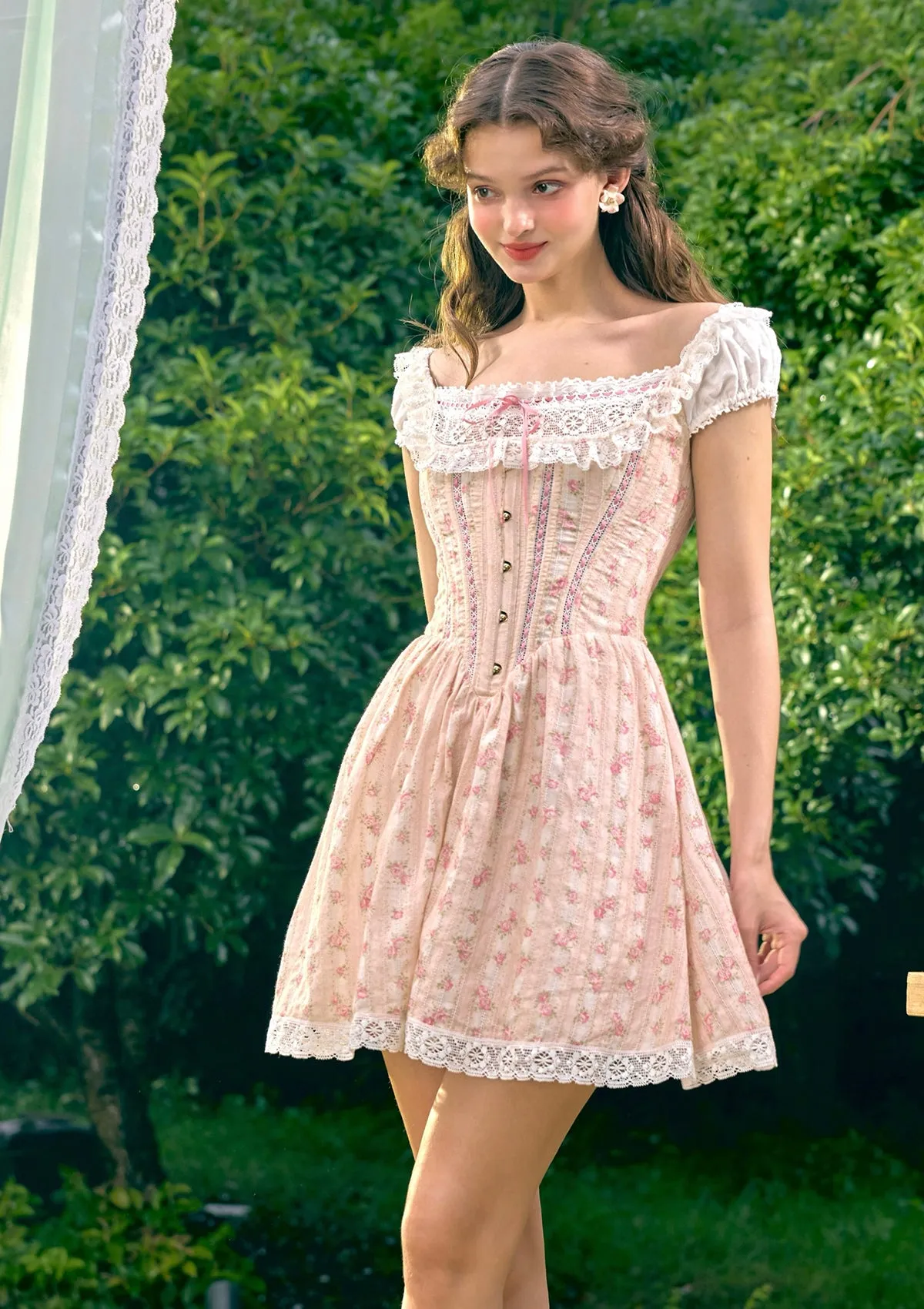 Dorothys Elegant Dollhouse-Inspired Corset Dress