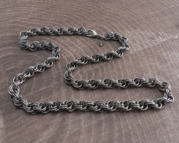 Double Rope Distressed Knight Hack Necklace