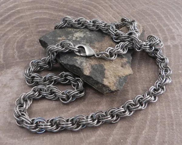 Double Rope Distressed Knight Hack Necklace