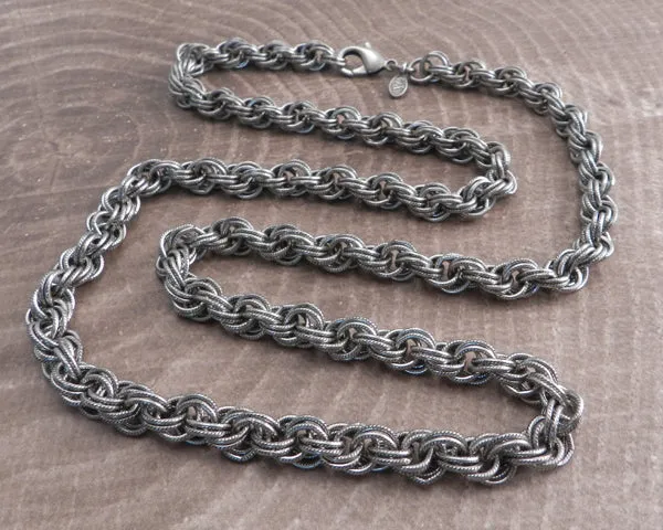 Double Rope Distressed Knight Hack Necklace