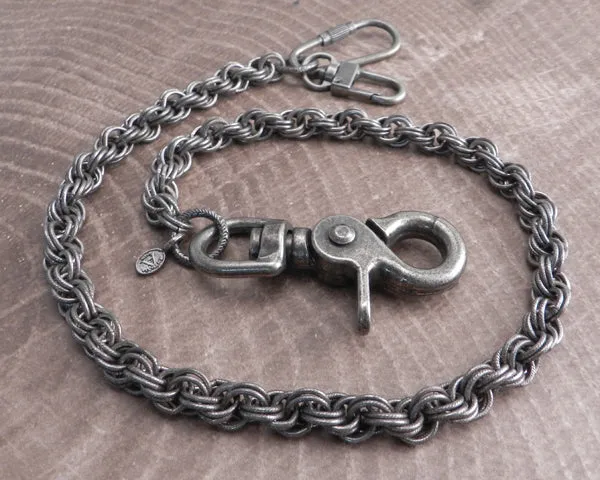 Double Rope Distressed Knight Hack Wallet Chain