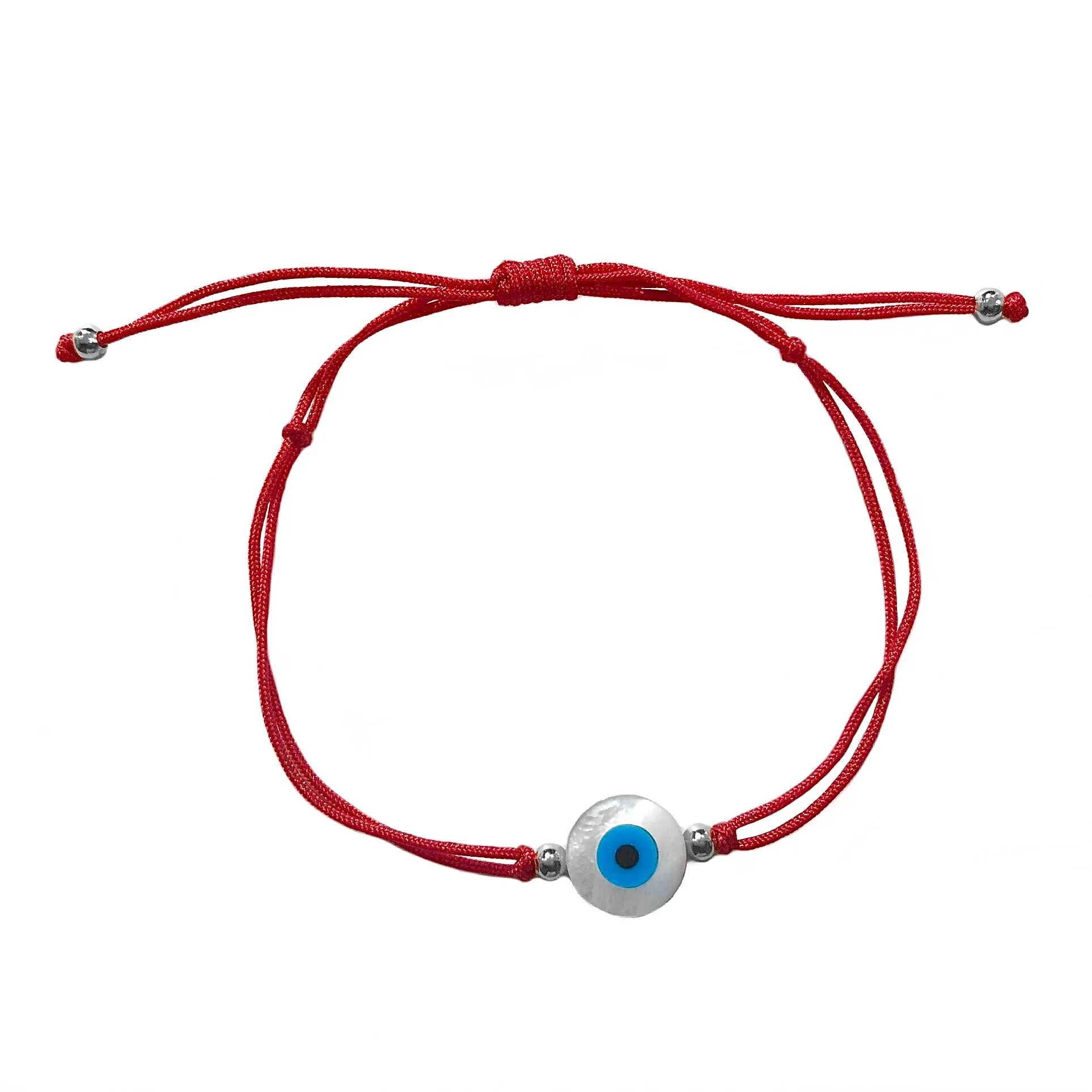 Evil Eye Mother of Pearl Red Thread Bracelet