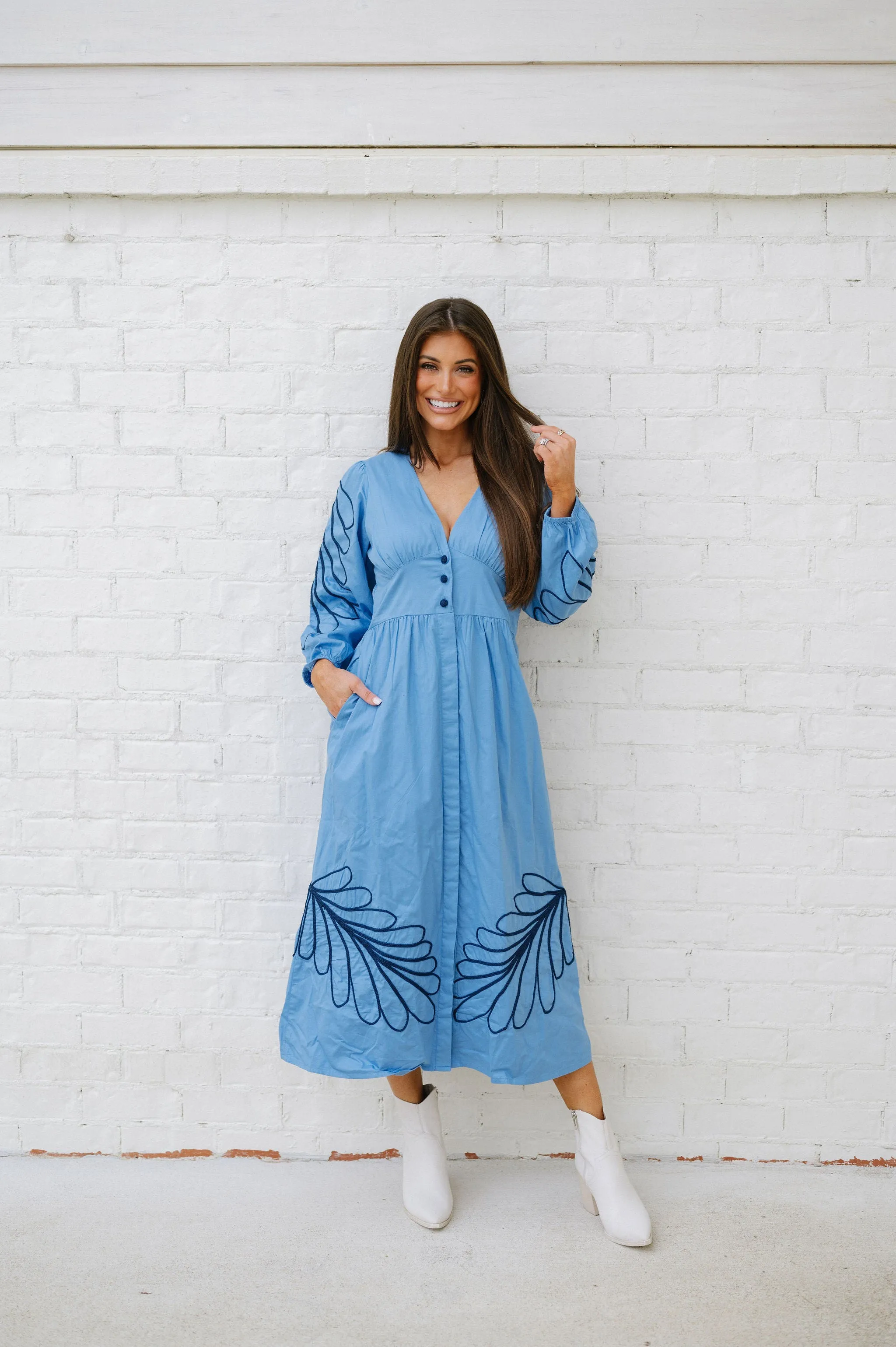 Fawn Maxi Dress-Blue