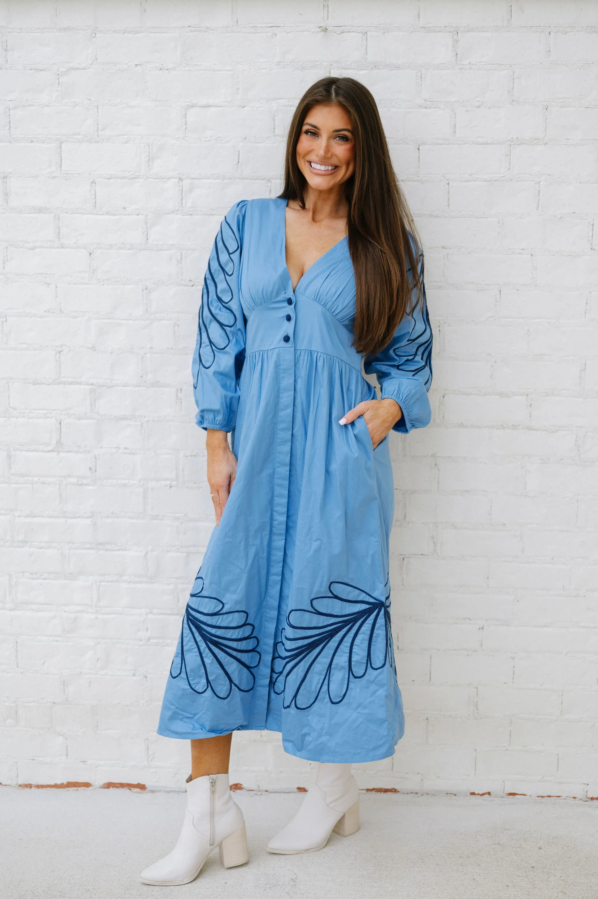 Fawn Maxi Dress-Blue