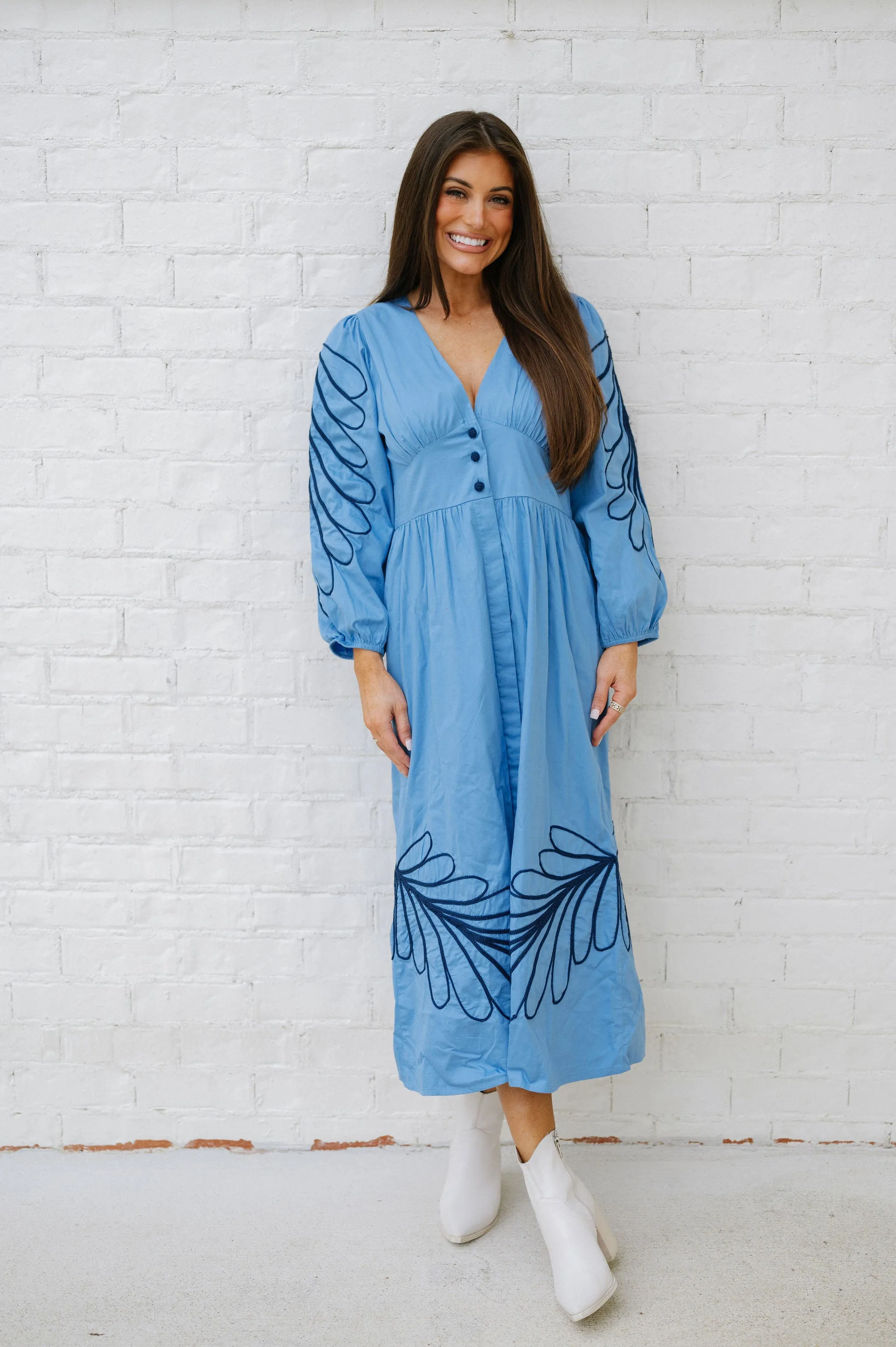 Fawn Maxi Dress-Blue