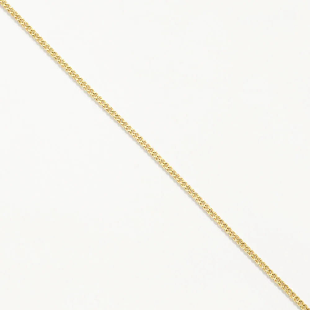 Fine Curb Chain Necklace in Gold