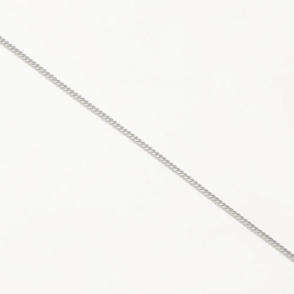 Fine Curb Chain Necklace in Silver