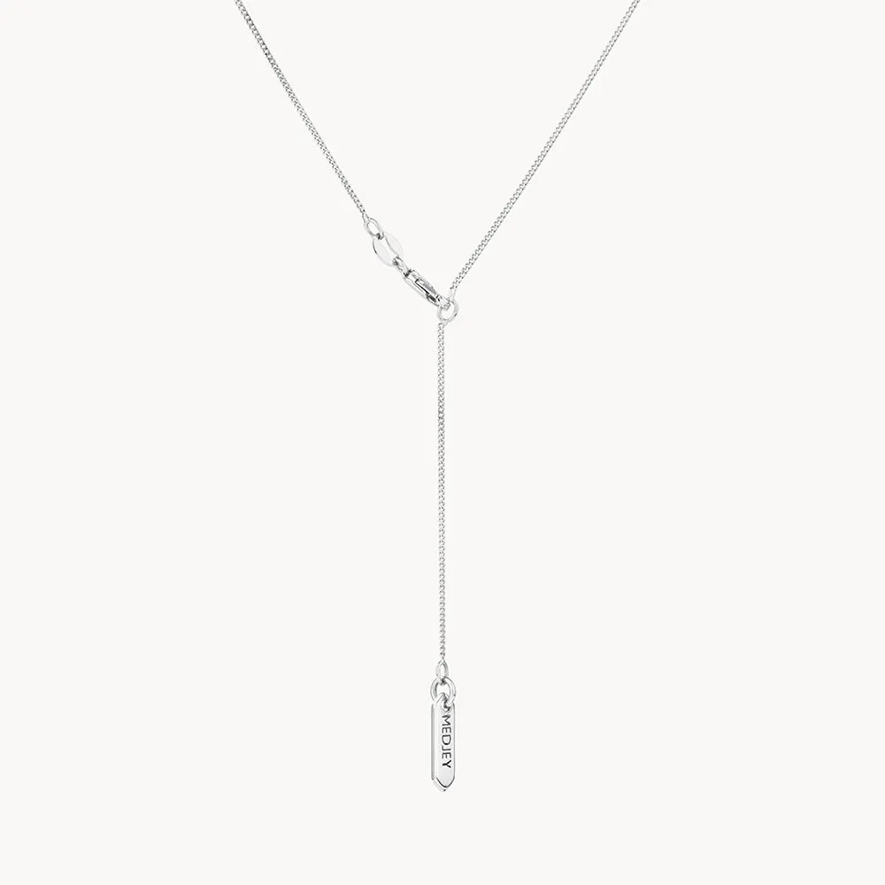 Fine Curb Chain Necklace in Silver