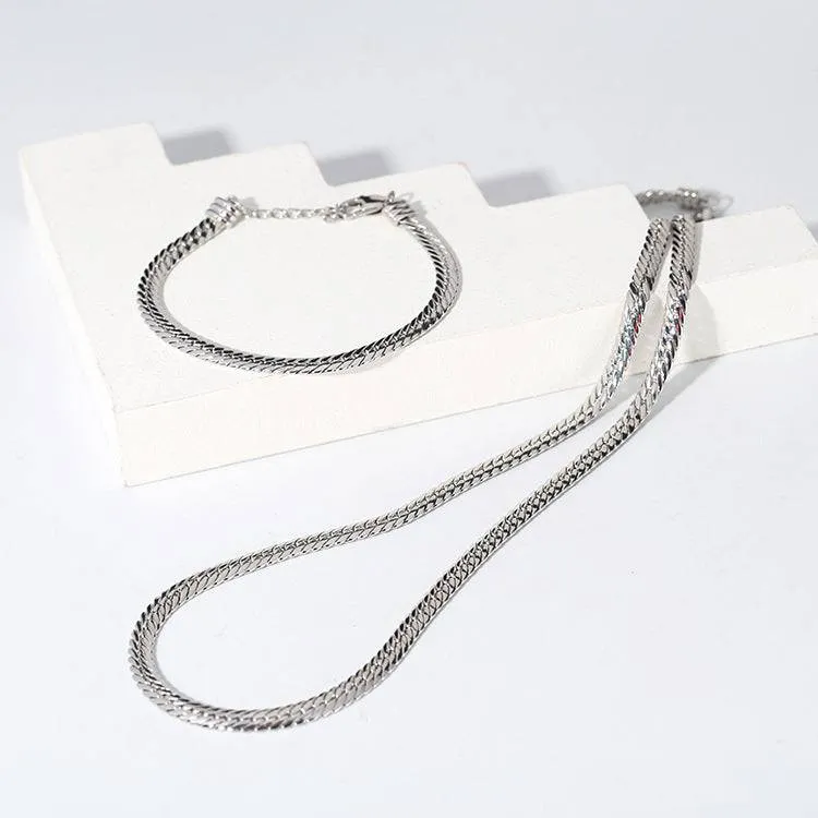 Flat Snake Chain Necklace