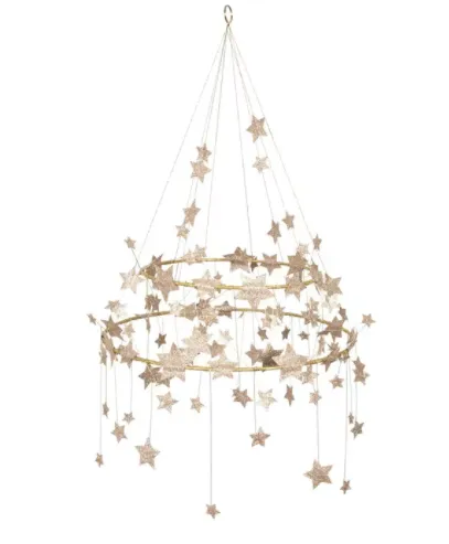 Gold Sparkle Star Chandelier