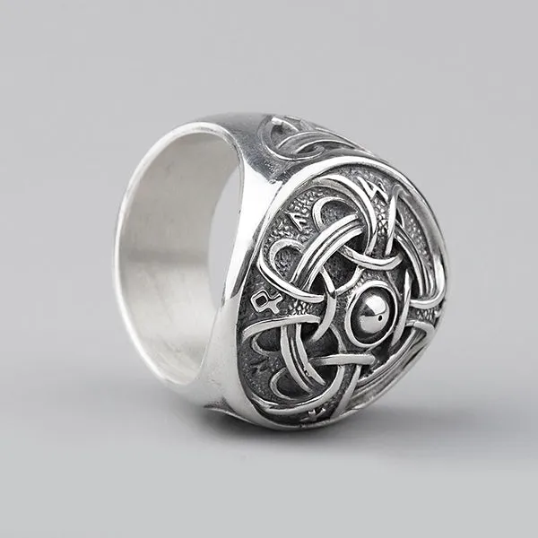 Hail Odin Ring - Sterling Silver