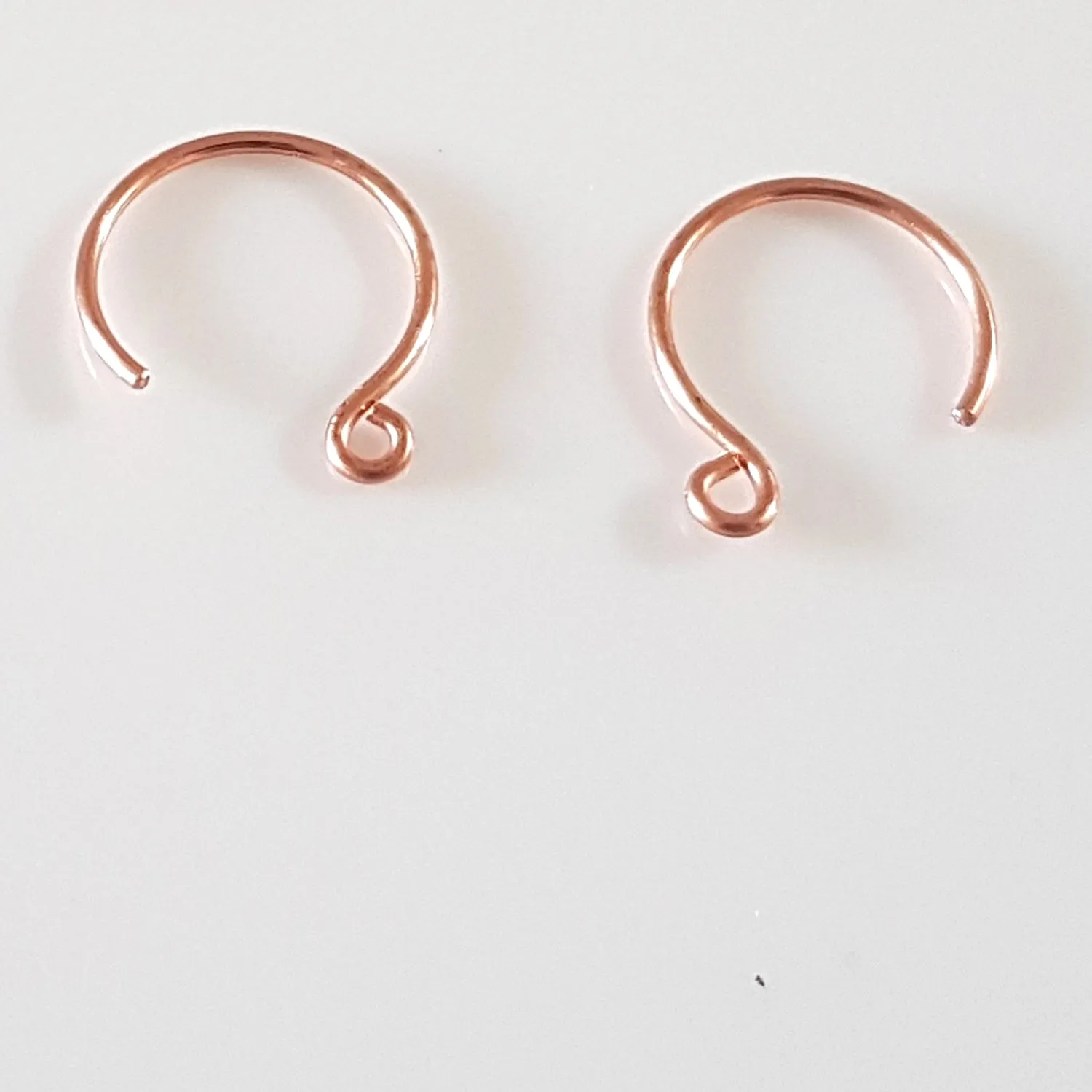 Handmade Copper Circle Ear Wires/Hooks - Jewellery Making Supply (F-C007/EH5 BULK (10 pcs)