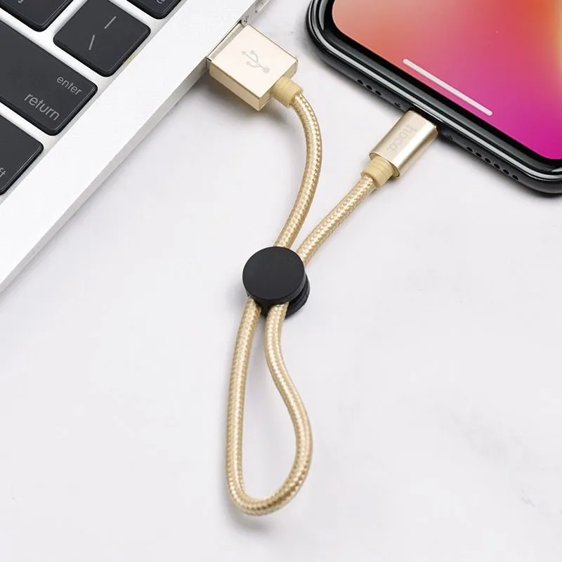 Hoco X35 Easy USB To Carry Lightning Data Cable - Gold - 2.5Cm