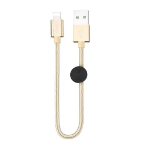 Hoco X35 Easy USB To Carry Lightning Data Cable - Gold - 2.5Cm