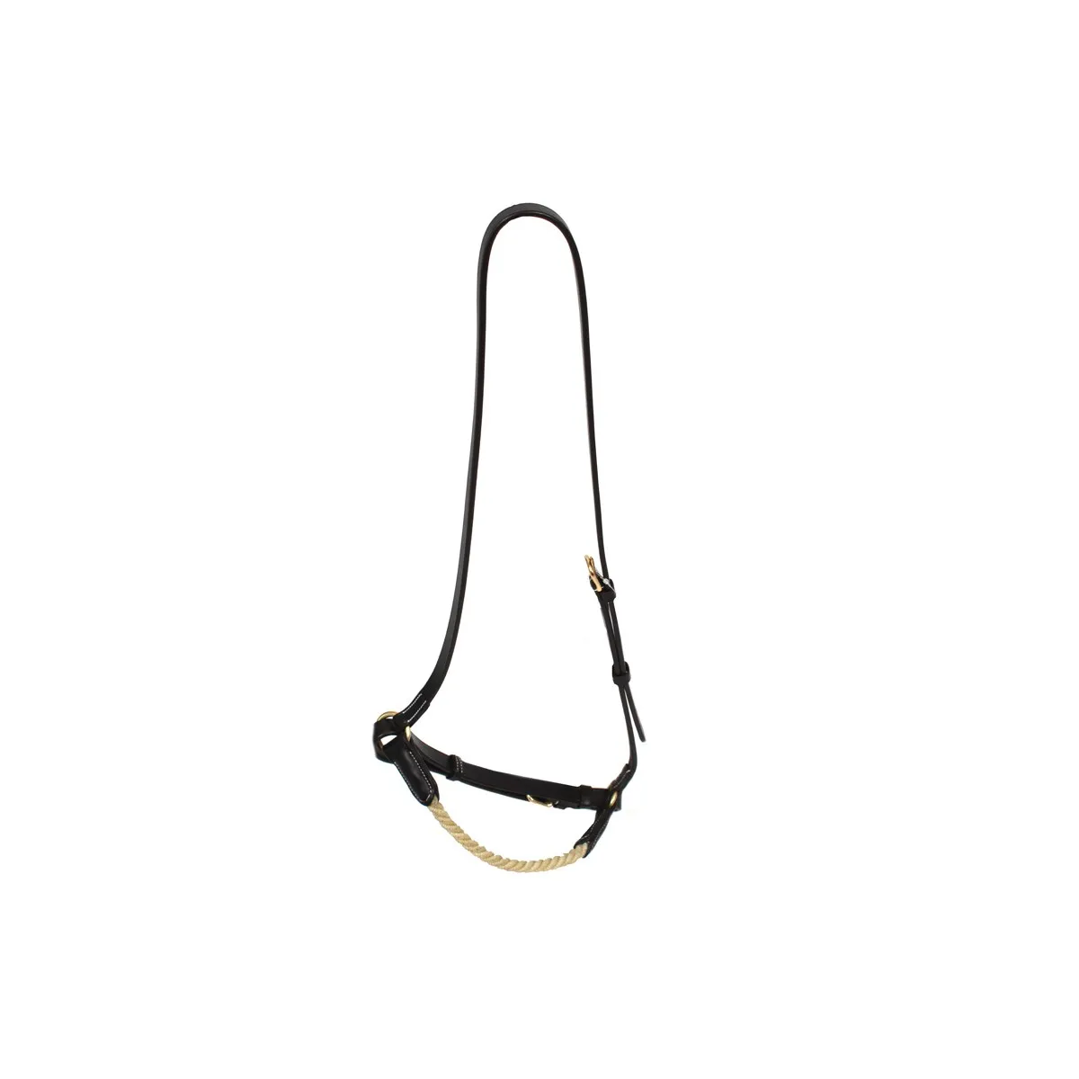 HORSE HALTER WITH ROPE INSERT Dark havana