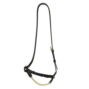 HORSE HALTER WITH ROPE INSERT Dark havana