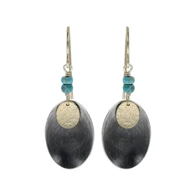 J & I A Touch Of Turquoise And Gold Earrings