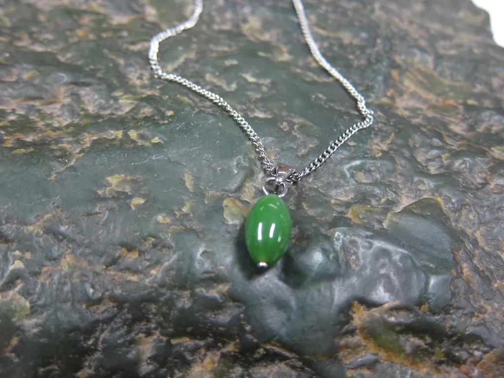 Jade Rice Bead Pendant