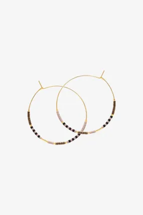 Japanese Seed Bead Hoops | Chocolate